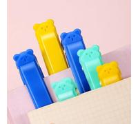 Silicone Bookmark Clip - 9 x 1.7 x 1.5 cm Automatic Page Marker Book Page Holder Reading Marking Self-Adhesive Reading Clip for Novels Textbooks Diaries Set of 3 Reading Tools for Women Men