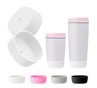 Silicone Boot 2Pcs, Compatible with Owala SmoothSip Slider Ceramic-Lined Insulated Stainless Steel Coffee Tumbler 12oz and 20oz Anti Scratch Anti-Slip Protective Sleeve Bottom Bumper Protector