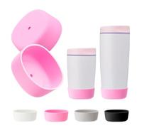 Silicone Boot 2Pcs, Compatible with Owala SmoothSip Slider Ceramic-Lined Insulated Stainless Steel Coffee Tumbler 12oz and 20oz Anti Scratch Anti-Slip Protective Sleeve Bottom Bumper Protector