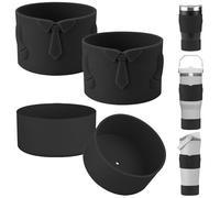Silicone Boot for Owala 30oz FreeSip Sway Bottles,Silicone Water Bottle Boot for Stanley IceFlow 30 oz and YETI Rambler 20 oz & Tumblers - Non-Slip, Scratch-Resistant (2, Black)