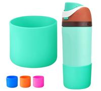 Silicone Boot for Owala Water Bottle 16oz 14oz 12oz, Anti-Scratch Anti-Slip No Noise Protective Sleeve Compatible with Owala Cup, Insulated Stainless-Steel Tumblers Bottom Boot for School(Green)