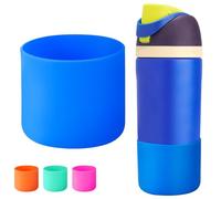 Silicone Boot for Owala Water Bottle 16oz 14oz 12oz, Anti-Scratch Anti-Slip No Noise Protective Sleeve Compatible with Owala Cup, Insulated Stainless-Steel Tumblers Bottom Boot for School(NavyBlue)