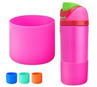 Silicone Boot for Owala Water Bottle 16oz 14oz 12oz, Anti-Scratch Anti-Slip No Noise Protective Sleeve Compatible with Owala Cup, Insulated Stainless-Steel Tumblers Bottom Boot for School(Pink)