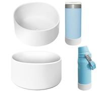 Silicone Boot for Stanley AeroLight Transit Bottle 16/20 oz, Bottom Protector Boot Compatible with Stanley IceFlow Fast Flow Bottle 16oz and more Tumblers with 2.72-2.9 inch Bottom, Set of 2, white