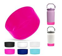 Silicone Boot for Stanley IceFlow Flip Straw Jug with Handle 64 oz|Protective Cup Bottom Sleeve|Stanley 64 oz Accessories Compatible with 64 oz Stanley Boot Sports Water Bottle Accessories (Rose red)