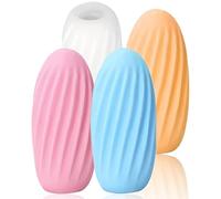 Silicone Bottle Covers, 8Pcs Toiletry Skins, Highly Elastic Toiletry Skins Leakproof, Travel Bottle Covers, Womens Travel Essential for Shampoo Lotion, Squeeze Bottles