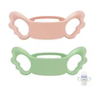 Silicone Bottle Handles Compatible with Lansinoh Bottles, 2 Pack, 4m+