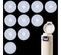 Silicone Bottle Seals & Straw Hole Plugs - 10 Pack Leak Proof,Dust Proof Replacement Caps for Travel Mugs,Water Bottles and Liquid Containers | Secure Fit,BPA-Free Rubber Plug Spill Protection (White)