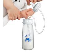 Silicone Bottle - Wide Neck Feeding Bottle | Non Slip Portable Milk Container, Adjustable Fast Flow Nipple Design Durable Soft Squeeze Feeding Tool Safe Drinkware Accessory for Boys
