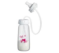 Silicone Bottle - Wide Neck Feeding Bottle | Non Slip Portable Milk Container, Adjustable Fast Flow Nipple Design Durable Soft Squeeze Feeding Tool Safe Drinkware Accessory for Boys