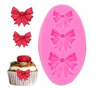 Silicone Bow Mould, Silicone Bow Mold | Small Silicone Molds for Chocolate,Chocolate Baking Embossing Tools 3 Grid Fondant Fondant Craft Candy Cake Molds