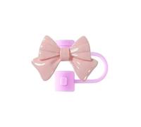 Silicone Bow Straw Topper for Stanley 30&40 Oz,Cute Bow Straw Cover Cap,Splash Proof Straw Topper, Reusable Straw Cap Cover, 0.4 In/10mm Straw Toppers for Stanley Straws