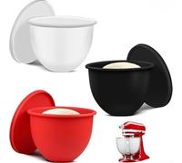 Silicone Bowl Liners for Kitchen-Aid Mixer 5 Q/t, Silicone Bowl Insert Silicon/e Mixing Bowl Liner Replacement Mixer Bow/ls No Longer Needed, Upgrade Attachments & Accessories Baking Cooking (3Pcs)