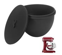 Silicone Bowl Liners for KitchenAid 7Qt Stand Mixers, Mixing Bowl Inserts with Lids, Replacement Mixer Accessories (Black, 1PCS)