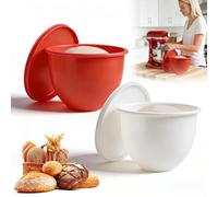 Silicone Bowl Liners for Stand Mixer, NAVESO 2 Pack Reusable Kitchen Silicone Liners with Lids, Mixing Bowls for Kitchen Mixer 5 Qt, Mixing Attachments & Accessories