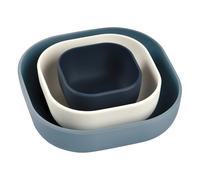Silicone Bowls - Set of 3 Navy blue one size