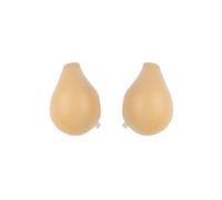 Bye Bra Silicone Cups, Pull up Breast Lift bram Reusable Adhesive Push Up Bra, Lifting Effect, Backless and Strapless for Perfect Cleavage, Nude (M)
