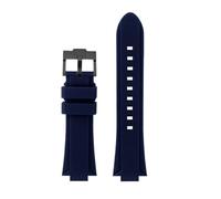 Silicone Bracelet Compatible With CASIO GST-B400 GST-B200 Series Rubber Watchband Accessories Strap 14mm 16mm Convex Wristband Belt(Blue black,GST-B200)