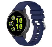 Silicone Bracelet for Garmin Venu 4 41 mm Liquid Glossy Design with Silver Buckle, Eine Grösse, Silicone, No Gemstone