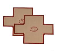 Silicone Bread Loaf Pan Liners, 2-Pack, Non-Stick Dough Transfer Tool for Easy Bread Sling and Release, Heat-Resistant to 260°C, Reusable Baking Aid for Home Bakers(Red)