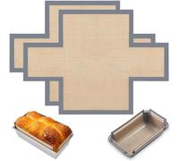 Silicone Bread Loaf Pan Liners Baking Mats, Reusable Silicone Baking Mat, Heat Resistant and Nonstick Liners for Loaf Pan Baking and Cleanup(24 * 34CM)