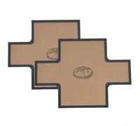 Silicone Bread Loaf Pan Liners Set of 2 with NonStick Layer for Reusable Oven Use and Dough Handling (Gray)