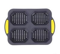 Silicone Bread Loaf Pan Set Featuring Nonstick For Surface For Effortless Demolding And Dishwasher Safety Along With Perforated Structure To For Ensure Uniform Heating For Professional Quality