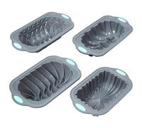 Silicone Bread - Non-stick Loaf Pans - Flexible Baking Mold For Homemade Breads | 4-Pack Non-Stick Loaf Pans For Cooking Bread & Meatloaf | Heat-Resistant, Easy Release Molds For Homemade Baking,