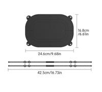 Silicone Bread Sling Dutch Oven - Sourdough 21 * 21cm Silicone Bread Suitable for Kitchen Crafted from Material This Sling is Non-Stick (Black- 9 inches)