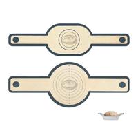 Silicone Bread Sling for Dutch Oven, 2 Pack Non-Stick Bread Placing Liner Reusable Baking Mat Set with Heat Resistant Long Handles for Transferring Sourdough, Bakers Essentials Tool (Round & Oval)