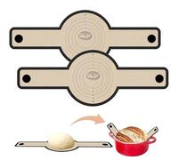 Silicone Bread Sling for Dutch Oven Liners, 2 PCS Non Stick Silicone Baking Mat with Long Handle Reusable Sourdough Bread Baking Mat.