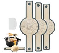 Silicone Bread Sling for Dutch Oven Round & Oval, Non Stick Silicone Bread Baking Mats with Long Handles, Easy to Clean, Reusable Baking Sling for Transferring Sourdough Bread Dough (Round)