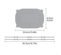 Silicone Bread Sling for Dutch Oven - Sourdough Baking Mat with Extra-Long Heat-Resistant Handles, Non-Stick & Dishwasher Safe (2-Pack)(grey - 9 inches)