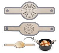 Silicone Bread Sling Oval and Round - Non-Stick & Easy Clean Reusable Oval Silicone Baking Mat for dutch oven. With Long Handles Sourdough Bread Baking mat tools supplier Liner (Gray)