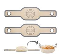 Silicone Bread Sling Oval- Non-Stick & Easy Clean Reusable Oval Silicone Baking Mat for dutch oven. With Long Handles Sourdough Bread Baking mat tools supplier Liner, 2 pcs Gray