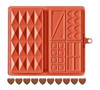 Silicone Break Chocolate Moulds, Candy Chocolate Bar Mould - Non-Stick Chocolate Cake Decorating Mould,Easy Release Energy Bar Molds for Friends, Chocolate Cake Decorating Moulds
