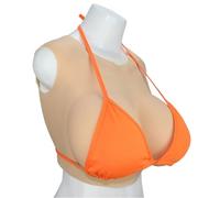 Silicone breast, Artificial Realistic Fake Boobs Enhancer Tits C-G Cup for Transsexual DShemale Round Collar Breast
