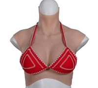 Silicone Breast Form Realistic Breast Plates Artificial Breast Silicone Filled C Cup, False Breasts Apparel Artificial Cosplay Prosthesis Breasts, Silicone Breast Forms False Boobs, Asian Yellow