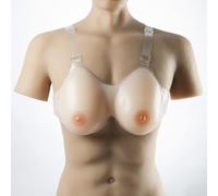 Silicone Breast Forms for Crossdresser - Water Drop Shaped Fake Breasts, Natural-Looking Chest Enhancer for Transgender, Cup Size Increase, Comfortable & Realistic Prosthetic-Natural Skin Tone(L)