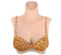 Silicone Breast Forms Prosthesis High Neck Realistic Artificial Breastplate for Drag Show MTF Transition Transgender Cosplay