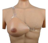 Silicone Breast Forms, Single Shoulder Strap Triangular Split Breast Prosthetic, Adjustable Strap Right Left Suitable for(2X-Small)