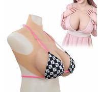 Silicone Breastplate Enhancers for Crossdressers - K Cup Fake Breasts for Transgender Use, Ideal for Drag Queens and Performance