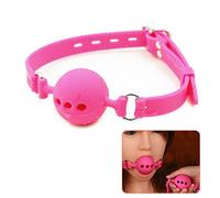 Silicone Breathable Ball Gag - Ball Gag Breathable Silicone Ball with Holes Open Mouth Gag Sex Toy for Adult Bondage Restraints Sex Play (Pink,1.7 Inch/4.3cm Ball)