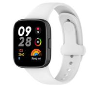 Silicone Breathable Water Proofing Sweatproof Solid Color Pin Buckle Watch Strap for Xiaomi Redmi 3 The Perfect Suitable Your Smartwatch Men Bands (White, One Size)