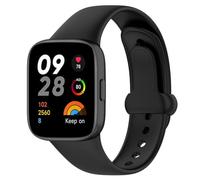 Silicone Breathable Water Proofing Sweatproof Solid Color Pin Buckle Watch Strap for Xiaomi Redmi 3 The Perfect Suitable Your Smartwatch Men Bands (Black, One Size)