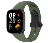 Silicone Breathable Water Proofing Sweatproof Solid Color Pin Buckle Watch Strap for Xiaomi Redmi 3 The Perfect Suitable Your Smartwatch Men Bands (Army Green, One Size)