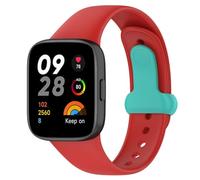 Silicone Breathable Water Proofing Sweatproof Solid Color Pin Buckle Watch Strap for Xiaomi Redmi 3 The Perfect Suitable Your Smartwatch Men Bands (Red, One Size)