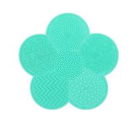 Silicone Brush Cleaner Cosmetic Make Up Washing Gel Cleaning Mat Foundation Makeup Pad Scrubbing(Green)