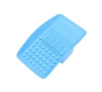 Silicone Brush Cleaning Pad, Hand Held Washing Mat for Makeup Brushes | Blue Silicone Plate, Water Fillable Design, Cleans more Than One Brush at Once, Easy Rinse after Use