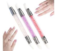 Silicone Brush for Nails - Double Ended Tipped Carving Polish,Gel Sculpting Tool,for Grooming Manicure Professional Studio Salon Personal Care Home